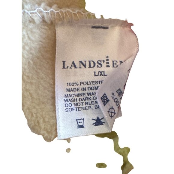 Lands End Striped Red Yellow Blue Fleece Winter Hat Cap Large - Picture 5 of 6